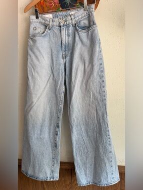 BLDWN Light Blue Cropped Wide Leg Women’s Denim Jeans Size 27